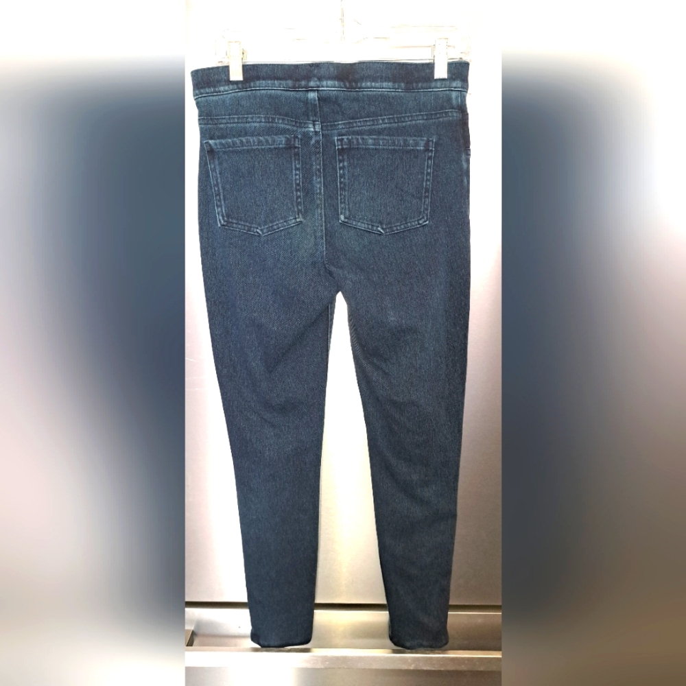 Ladies Spanx Jeans Blue Stretchy Denim Legging Jegging Pull On Cropped